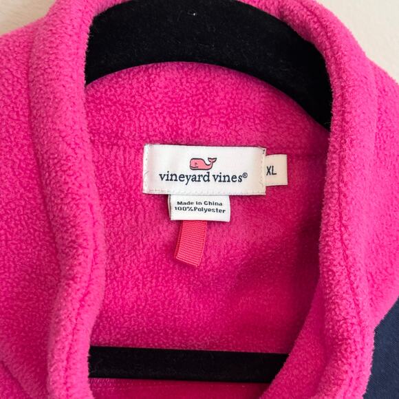 Vineyard Vines Sweater Vest Womens XL Pink Sleeveless Shep Fleece Zip Nautical - Picture 7 of 8